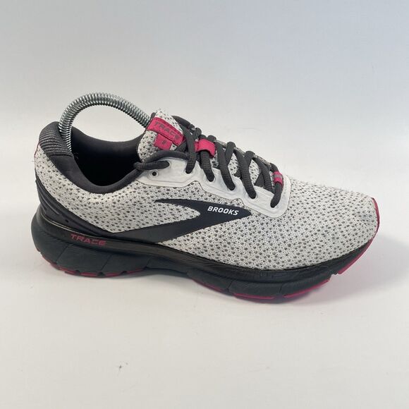 Brooks Trace 1 Women’s Running Shoes Sneakers White Black Pink Size 9 - Picture 1 of 12